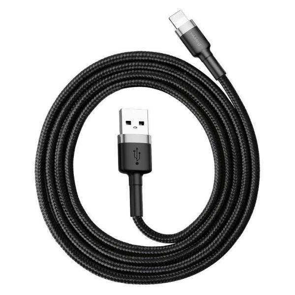 Baseus dátový kábel Cafule Lightning 1m 2, 4A šedo-čierny