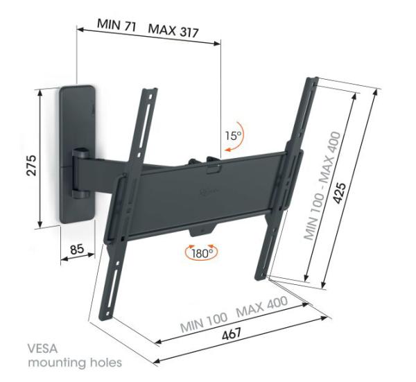Vogel"s TVM 1423, TV rameno pre obrazovky 32-65", 25 kg 
