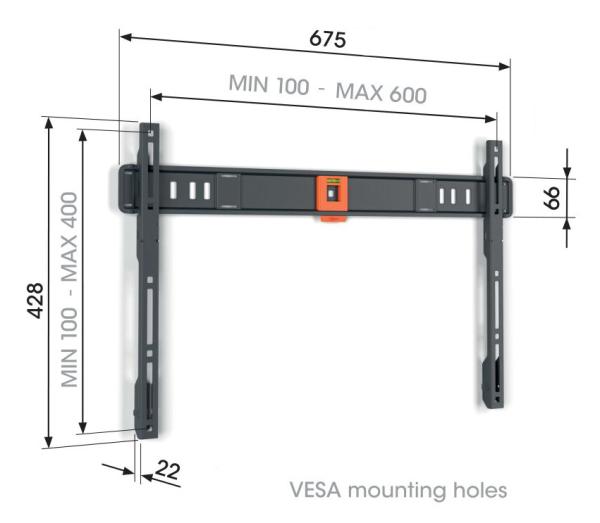 Vogel"s TVM 1603, fixný TV držiak pre obrazovky 40-100", 75 kg 