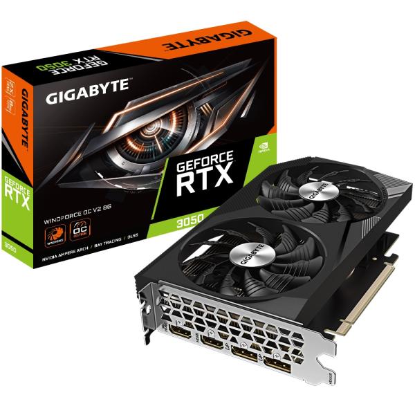 GIGABYTE GeForce RTX 3050 WINDFORCE V2/ OC/ 8GB/ GDDR6 