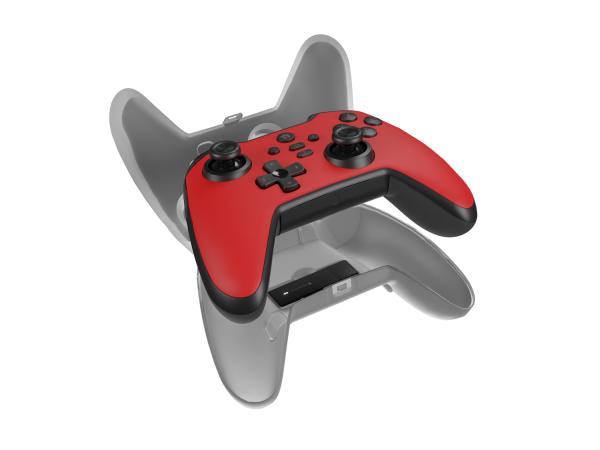 Drôtový gamepad Genesis MANGAN 300, pre PC/ Switch/ Mobil, červený 