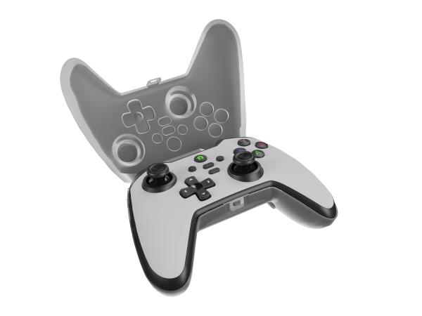 Drôtový gamepad Genesis MANGAN 300, pre PC/ Switch/ Mobil, biely 