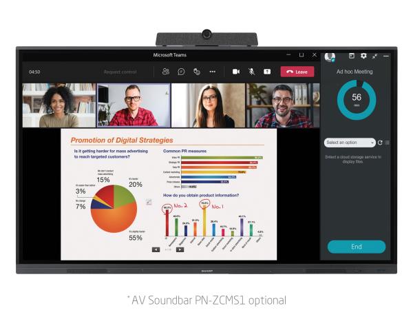 86" LED SHARP PN-L862B, 3840x2160, 16/ 7, 400cd, touch 