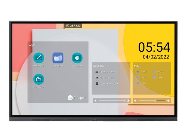 86" LED SHARP PN-L862B, 3840x2160, 16/ 7, 400cd, touch