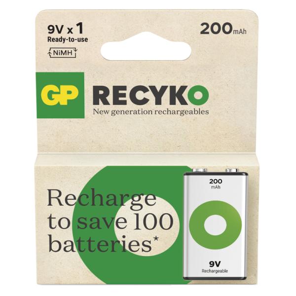 GP Nabíjací bat. ReCyko 200 (9V) - 1ks 