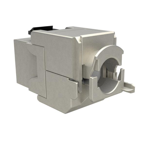 Samorezný keystone Solarix CAT6A STP RJ45 SXKJ-10G-STP-BK-SA Component Level a 4PPoE certifikácia 