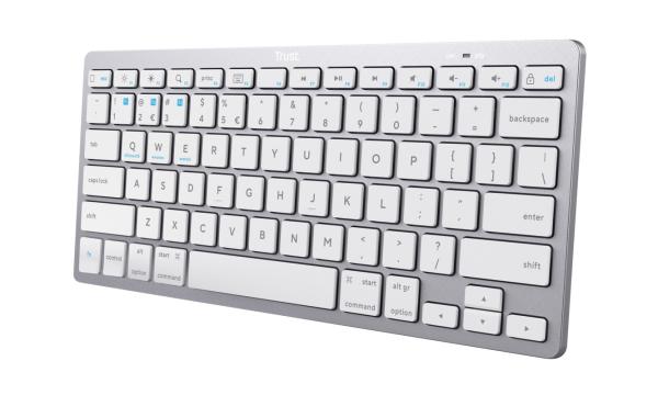 TRUST/ Bezdrôtová Bluetooth/ CZ- SK layout/ Strieborná 