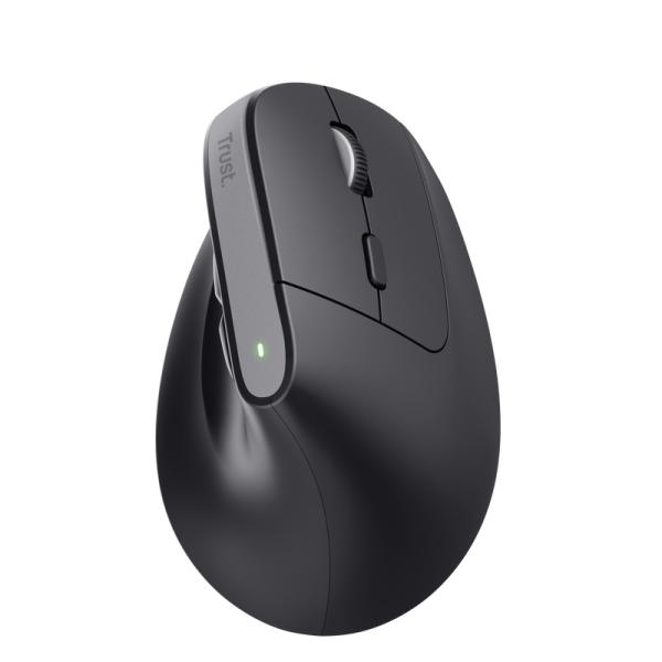 Trust Bayo+/ Vertikálna/ Optická/ Pre pravákov/ 2 400 DPI/ USB+BT/ Čierna