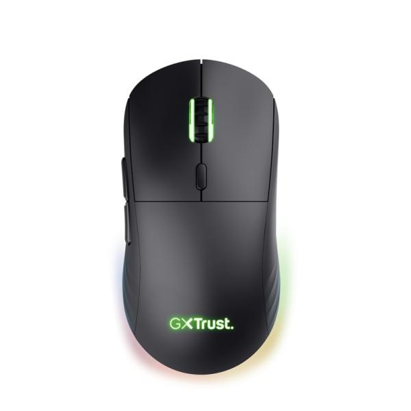 Trust GXT 927 REDEX+/ Herná/ Laserová/ Pre pravákov/ 25 600 DPI/ Drôtová+bezdrôtová/ Čierna