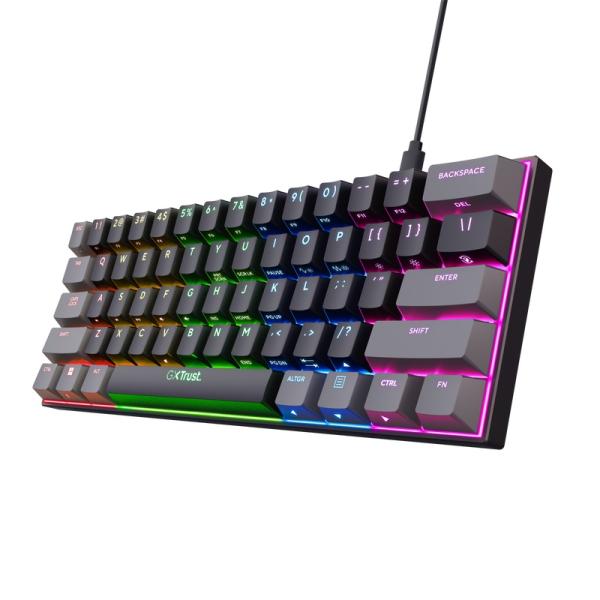 Trust Gaming GXT 867 Acira/ Drôtová USB/ US layout/ Čierna 