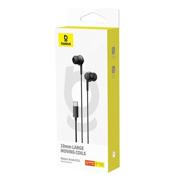 Baseus Encok CZ11/ USB-C/ Drôt/ Čierna 