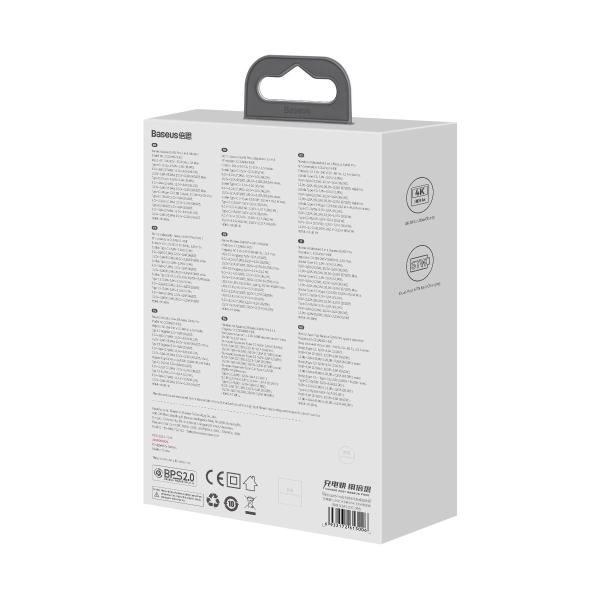 Baseus Nabíjačka do siete GaN5 Pro 2x USB-C/ USB-A/ HDMI 67W kábel 1.5m/ USB-C kábel 1m čierna 
