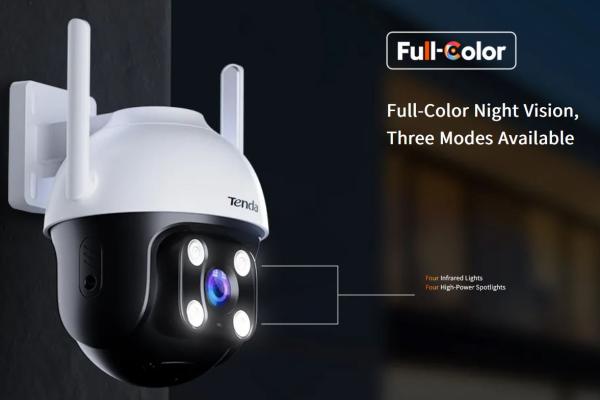 Tenda RH7-WCA - Vonkajšia otočná IP65 WiFi 4MPx kamera, nočná LED, audio, detekcia pohybu, CZ app 