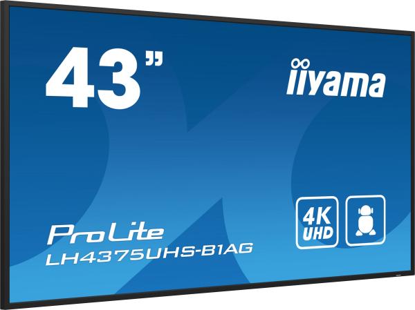 43" iiyama LH4375UHS-B1AG: IPS, 4K UHD, Android, 24/ 7 