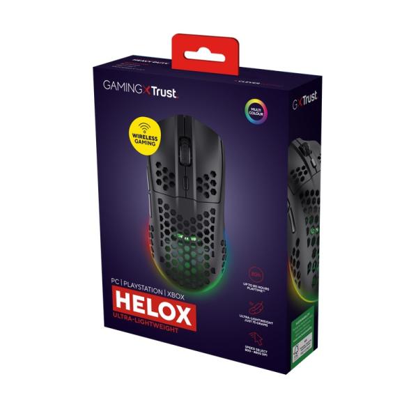 Trust Gaming GXT 929 Helox/ Herná/ Optická/ Pre pravákov/ 4 800 DPI/ Bezdrôtová USB/ Čierna 