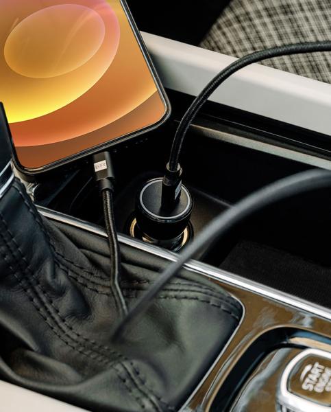 ER POWER 20W USB-C PD autonabíjačka - čierna 