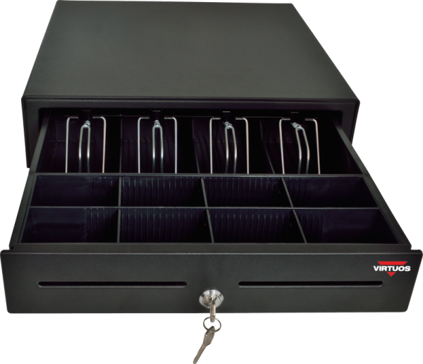 Pokladničná zásuvka S-410C, kábel, zakladač 4/ 8, 24V,