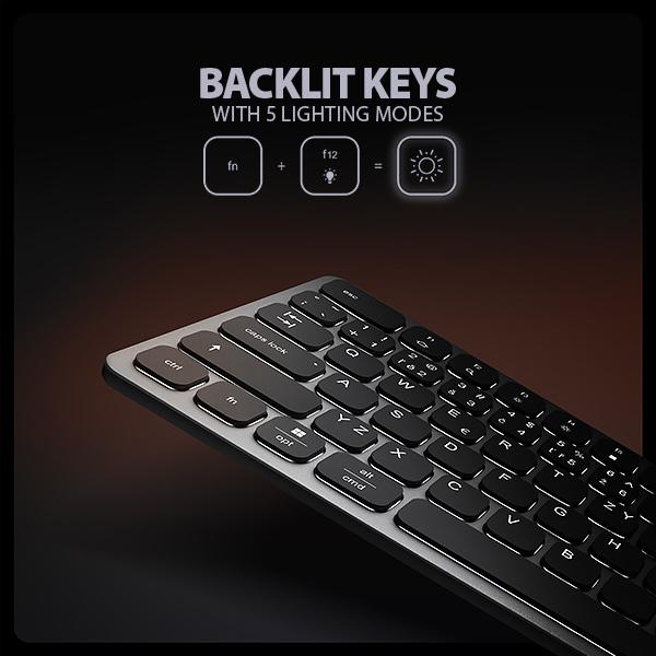 AXAGON HMC-KB-CS, USB 5Gbps hub s CZ/ SK klávesnicou, HDMI 4K/ 60Hz, 3x USB-A, SD/ mSD, audio, PD 100W 