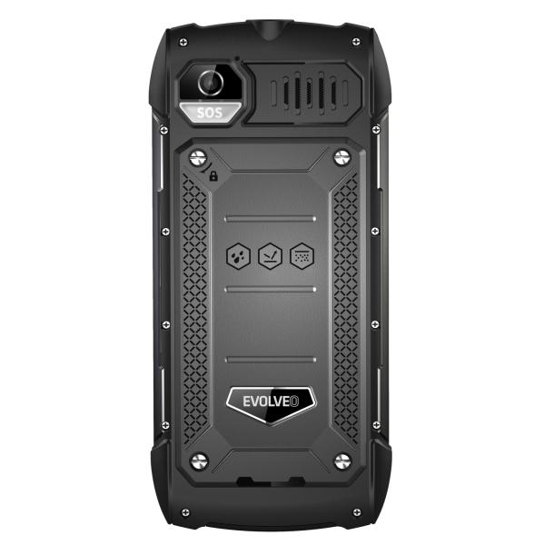 EVOLVEO StrongPhone H1, IP68 odolný Dual SIM telefón, 2, 8" LCD, 5000mAh, Powerbanka, čierno-sivý 