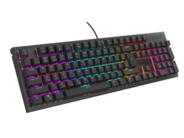 Genesis tichá herná klávesnica THOR 303/ RGB/ Outemu Peach Silent/ Drôtová USB/ CZ- SK layout/ Čierna 