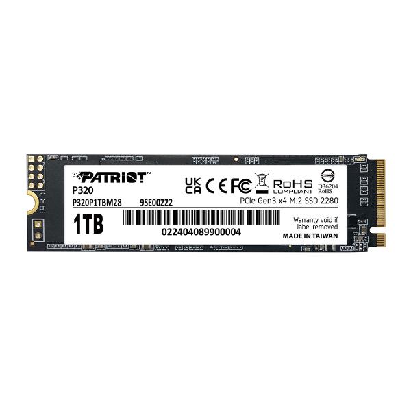 PATRIOT P320/ 1TB/ SSD/ M.2 NVMe/ 5R