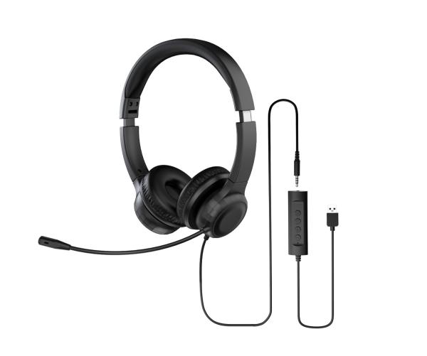 Acer Office Headset AHW154/ Stereo/ Jack/ Drôt/ Čierna