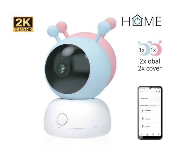 iGET HOME Camera CS2 Baby - WiFi 2K IP kamera a opatrovateľka, nočné videnie, audio, 2x obal, teplota 