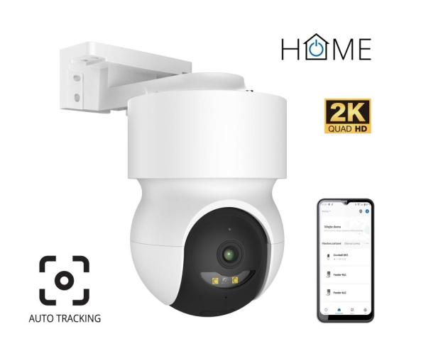 iGET HOME Camera CS8 White - WiFi 2K IP kamera otočná, nočné videnie, audio, IP65, auto tracking