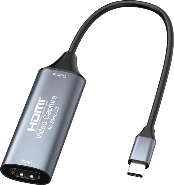 PromiumCord HDMI grabber pre video/ audio signálu do počítača s konektorom USB 3.0 typ c