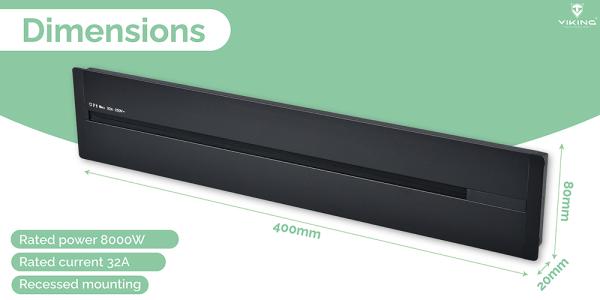 Zásuvková lišta - zápustná Viking LZ40G/ 230V, 50Hz/ 40cm dĺžka/ sivá/ až 5 modulov/ IP20/ hliník/ zápustná 