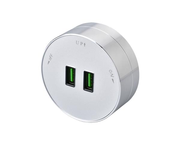 Zásuvkový modul Viking A50S, strieborná/ výstupy - 1xUSB-A/ výkon až 2500W/ 230V, 16A, 50Hz