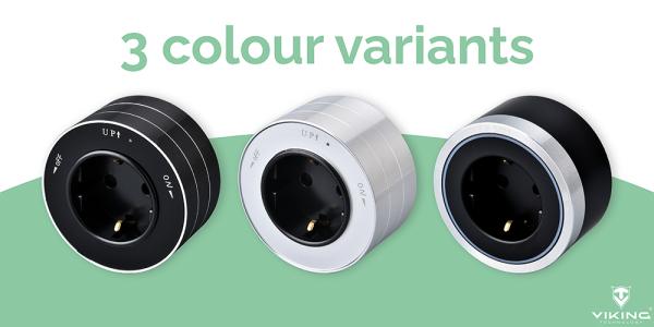 Zásuvkový modul Viking A40S, strieborná/ výstupy - 1xAC/ výkon až 2500W/ 230V, 16A, 50Hz/ Zásuvka typu E 