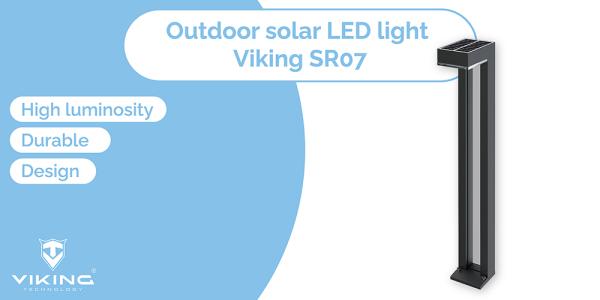 Vonkajšie solárne LED svetlo Viking SR07 - 2ks/ 1000 lm/ IP54/ 2 režimy/ teplá biela 