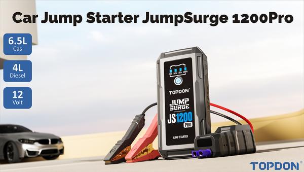Car Jump Starter JumpSurge 1200 PRO/ 10000mAh/ max výstupný prúd 1800A/ 2xUSB-A/ USB-C/ DC Jack 