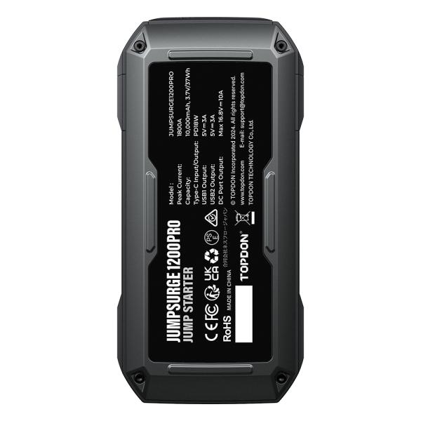 Car Jump Starter JumpSurge 1200 PRO/ 10000mAh/ max výstupný prúd 1800A/ 2xUSB-A/ USB-C/ DC Jack 