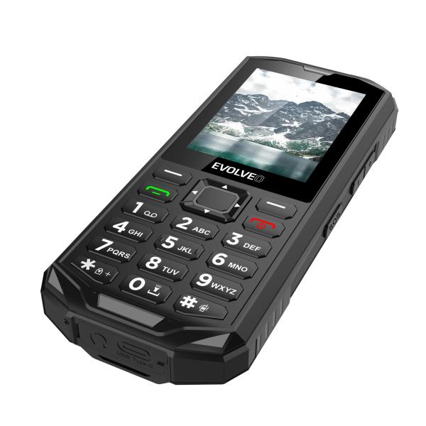EVOLVEO StrongPhone X5, IP68 odolný Dual SIM telefón, 2, 4" LCD, 2500mAh, čierno-sivý 