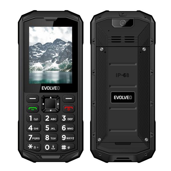 EVOLVEO StrongPhone X5, IP68 odolný Dual SIM telefón, 2, 4" LCD, 2500mAh, čierno-sivý