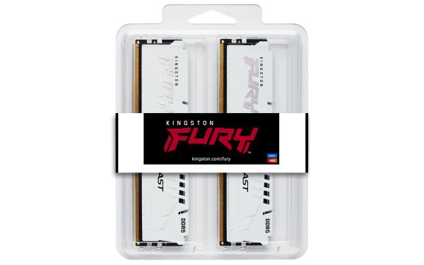 Kingston FURY Beast EXPO/ DDR5/ 32GB/ 6000MHz/ CL36/ 2x16GB/ White 