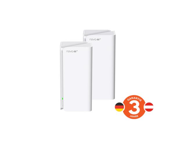 Tenda Nova MX21 Pro (2-pack) WiFi 6E AXE5700 Mesh Gigabit systém, router, 6x GLAN/ GWAN, VPN, CZ app 