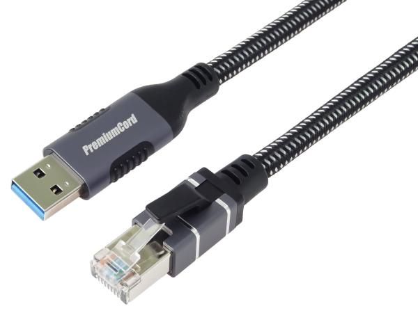 Ethernet. kábel USB3.2->LAN RJ45 10/ 100/ 1000, 1m