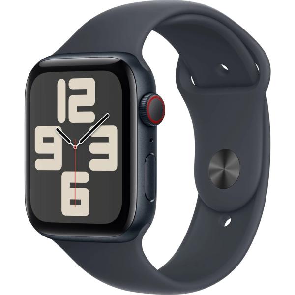 Apple Watch SE (2024) GPS + Cellular 44mm Midnight Aluminium Case with Midnight Sport Band - S/ M