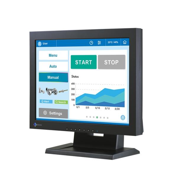 15" LED EIZO FDX1502T: TN.1024x768, dotyk, DP, DVI 