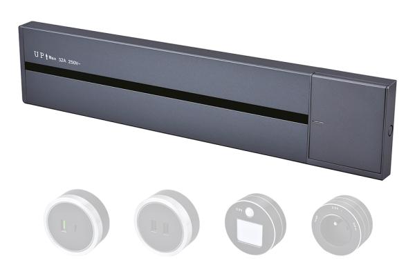 Zásuvková lišta - povrchová Viking LP40G/ 230V, 50Hz/ 40cm dĺžka/ sivá/ až 5 modulov/ IP20/ hliník/ povrchová