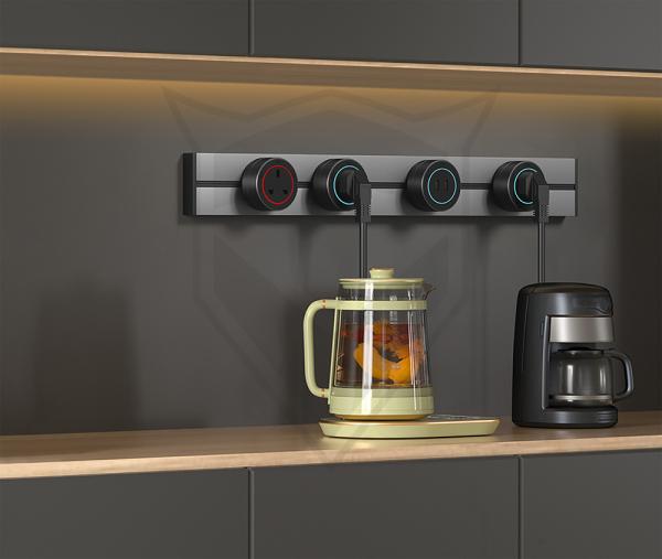 Zásuvkový modul Viking A60B, čierna/ výstupy - 1xUSB-A, 1xUSB-C/ výkon až 2500W/ 230V, 16A, 50Hz 