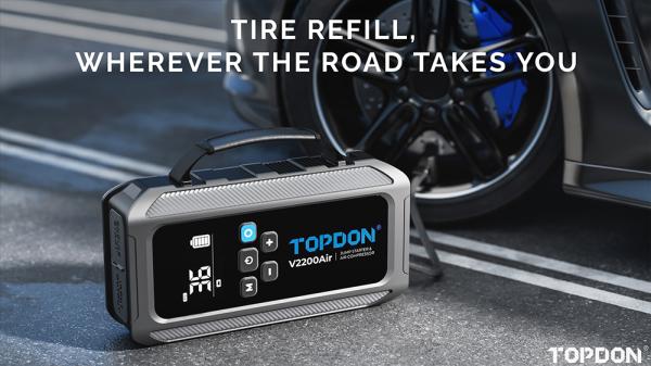 TOPDON Car Jump Starter JumpSurge V2200air/ 12000mAh/ max výstupný prúd 2200A/ 4-150PSI 