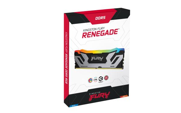 Kingston FURY Renegade/ CUDIMM DDR5/ 24GB/ 8400MHz/ CL40/ 1x24GB/ RGB/ Black/ Silv 