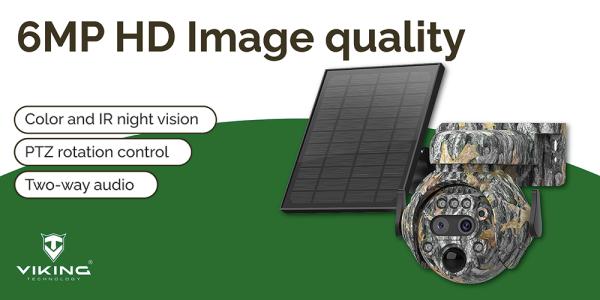 Solárna kamera Viking HDs04 4G sivá/ 2304x1296/ PIR detekcia/ pohybový senzor/ 7800mAh 