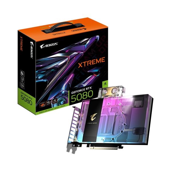 GIGABYTE AORUS GeForce RTX 5080 XTREME WATERFORCE WB/ 16GB/ GDDR7 