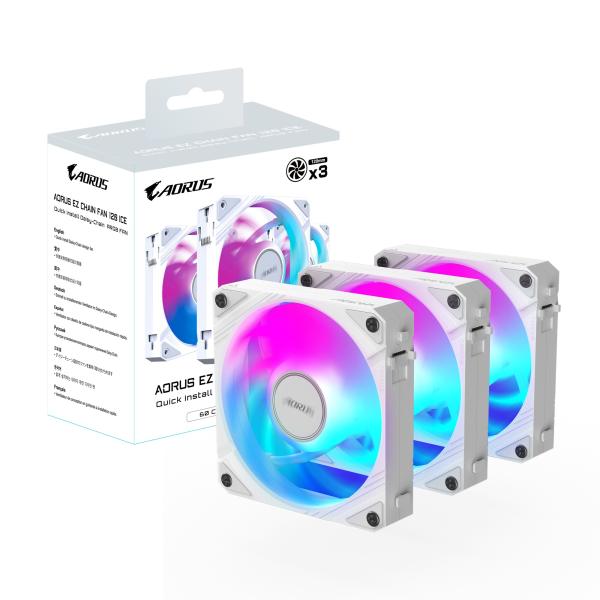 GIGABYTE AORUS EZ CHAIN FAN 120 ICE (3-Pack) 