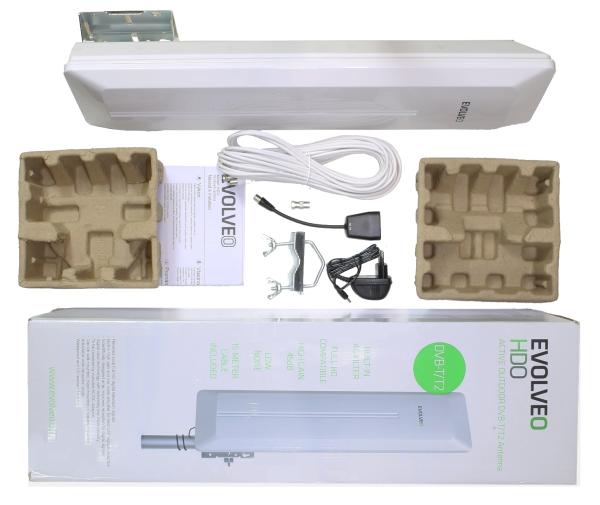 EVOLVEO HDO, aktívna vonkajšia DVB-T2 anténa, filter LTE, 4G, 5G 